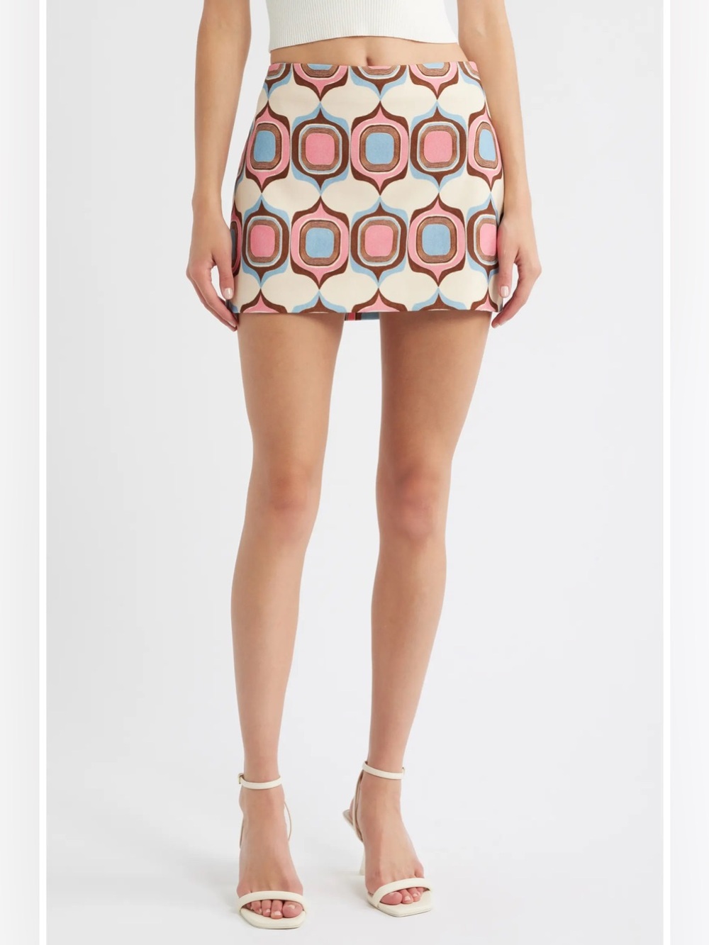 MANGO Jane Print Miniskirt - Size 6